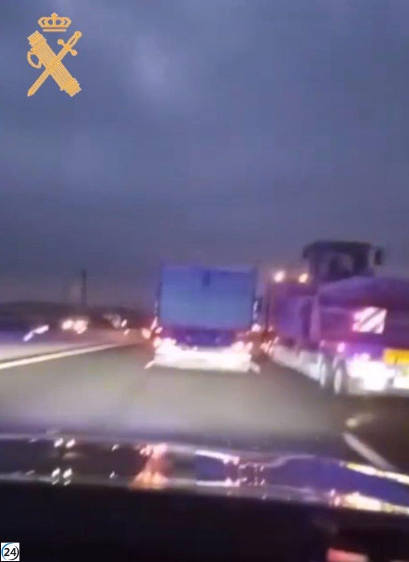 Detenido un conductor drogado y en posesión de un camión robado tras persecución por diferentes autopistas