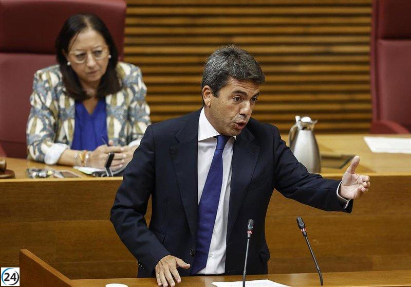 Mazón abordará cuestiones cruciales sobre la situación de la Comunitat Valenciana en sesión de control.