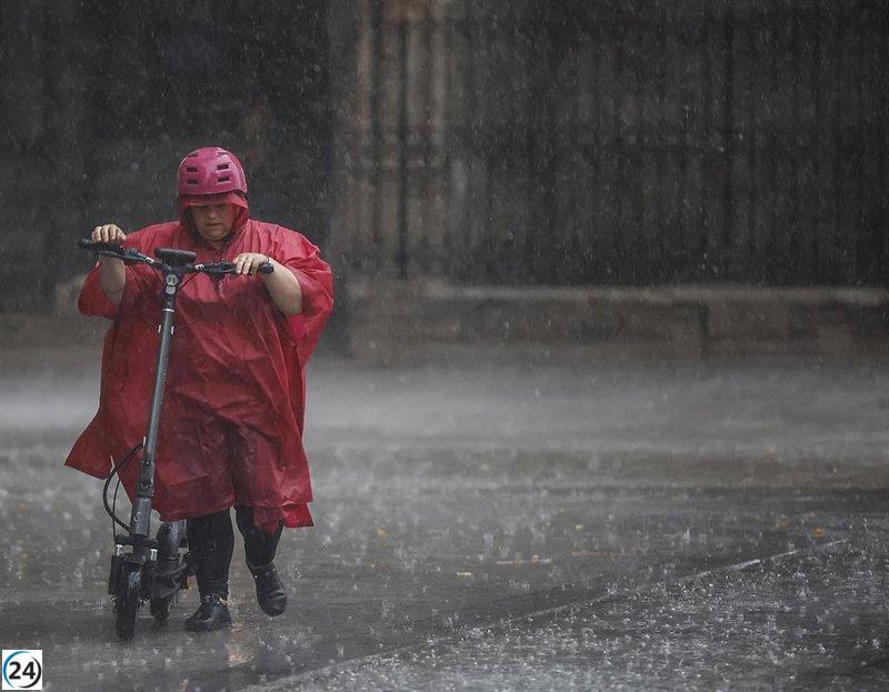 Alerta meteorológica por tormentas con granizo en Castellón y norte de Valencia.