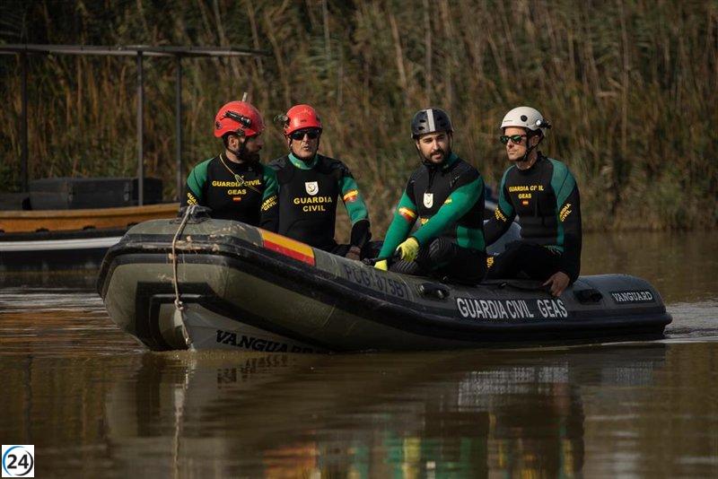 Ocho días tras la DANA: búsqueda de desaparecidos en ríos y ramblas afectadas.