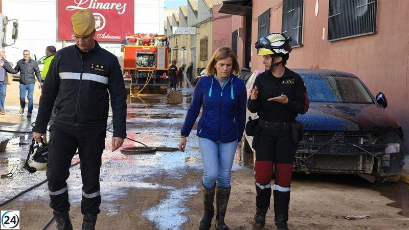 Bernabé informa que el Ejército interviene en los polígonos dañados por la dana, donde aún hay trabajo por realizar.