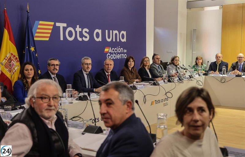 Gobierno y Generalitat buscan unidad en la primera comisión de reconstrucción tras la dana.