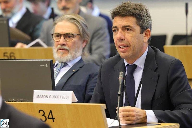 Mazón pide frenar la guerra de aranceles para proteger la competencia en la UE.