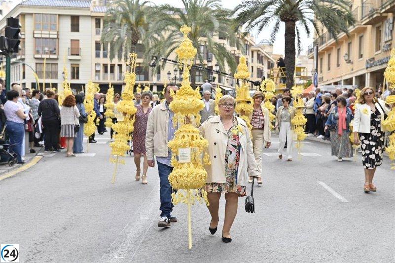 Casi 70,000 ilicitanos conmemoran el Domingo de Ramos con palmas blancas.