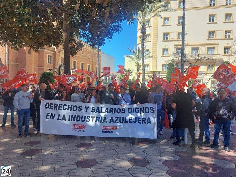 CCOO convoca protestas en Castellón por estancamiento en las negociaciones del convenio del sector cerámico.