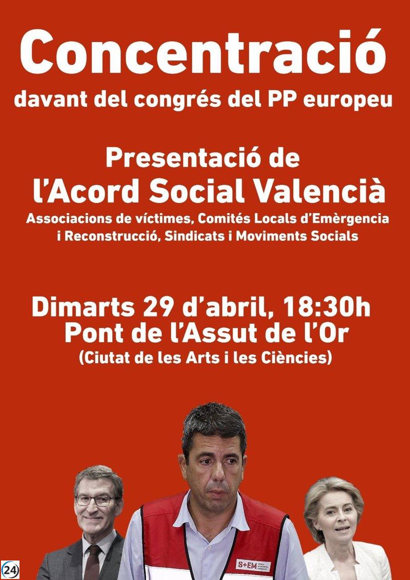 Víctimas y organizaciones civiles critican al Consell por su inacción ante el Congreso del PPE.