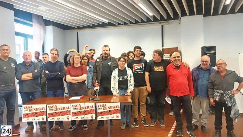 Sindicalistas convocan huelga general el 29 de mayo, siete meses después de la crisis de la dana.