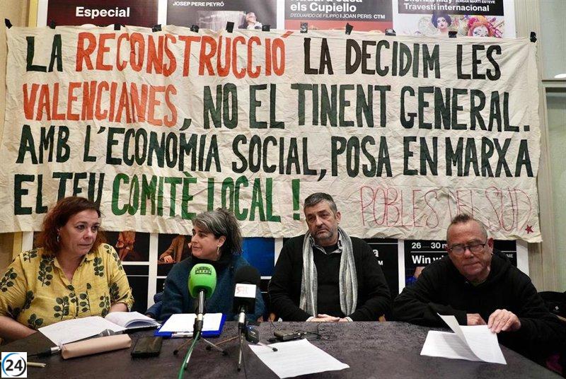 Comités de reconstrucción convocan a UGT y CCOO a unirse a la huelga general del 29 de mayo.