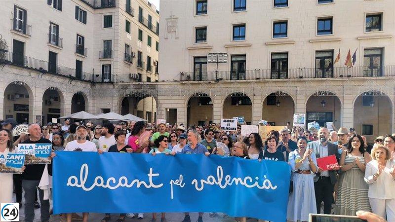 Protesta en Alicante: Defensores del valenciano exigen respeto por su lengua.