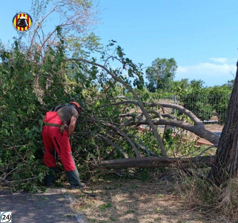 Tormentas disminuyen, pero aún afectan al sur de Castellón y el norte de Alicante.