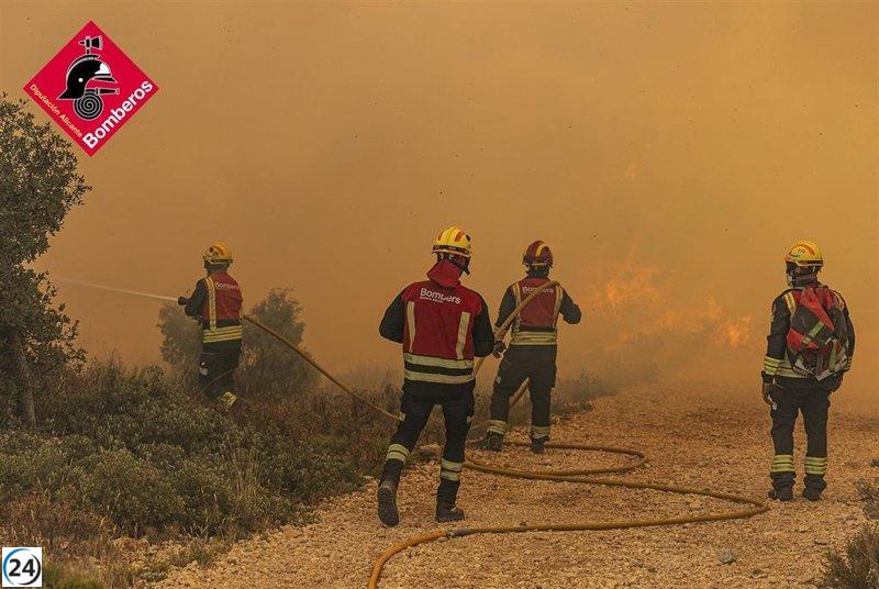 Incendio en Ibi extinguido; Villena presenta progreso positivo en su incendio forestal.