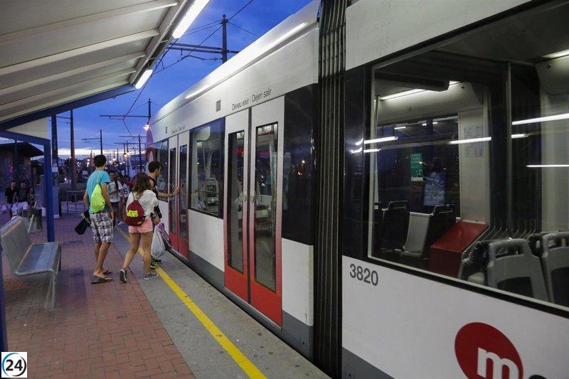 Metrovalencia restablece el servicio nocturno los fines de semana tras la tormenta.