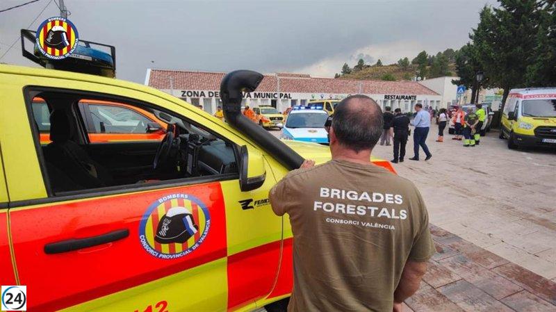 Controlado el incendio en Teresa de Cofrentes.