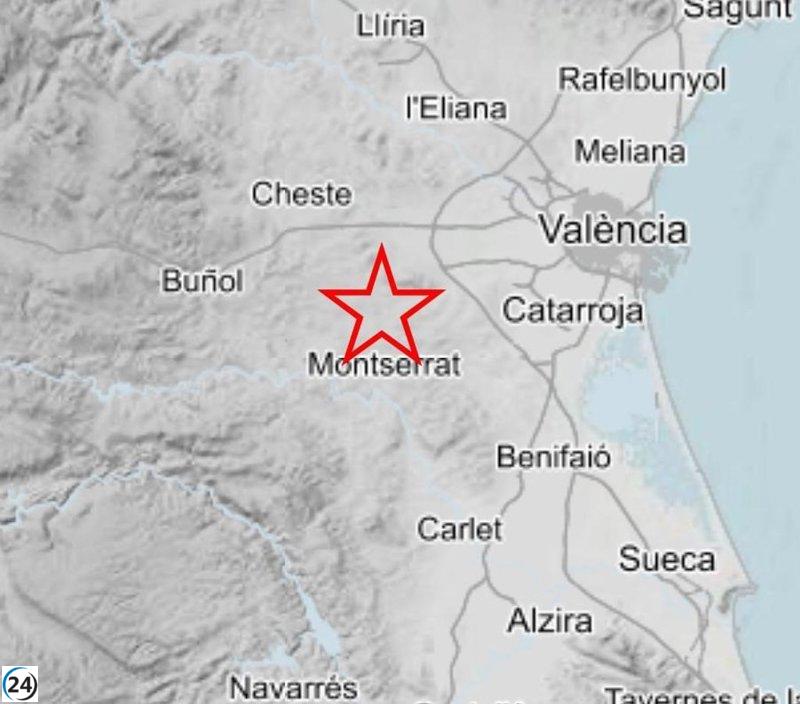 Se registra un terremoto de 1,8 en Montserrat, Valencia, el tercero en 48 horas.