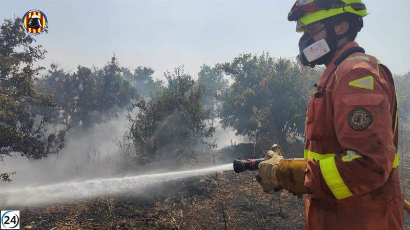 Incendio en Alfarrasí eleva a situación 1 del PEIF y provoca corte de la CV-620.