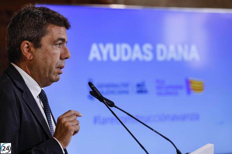 Mazón destina 35 millones en apoyo a familias damnificadas por la dana, incluyendo a monoparentales.