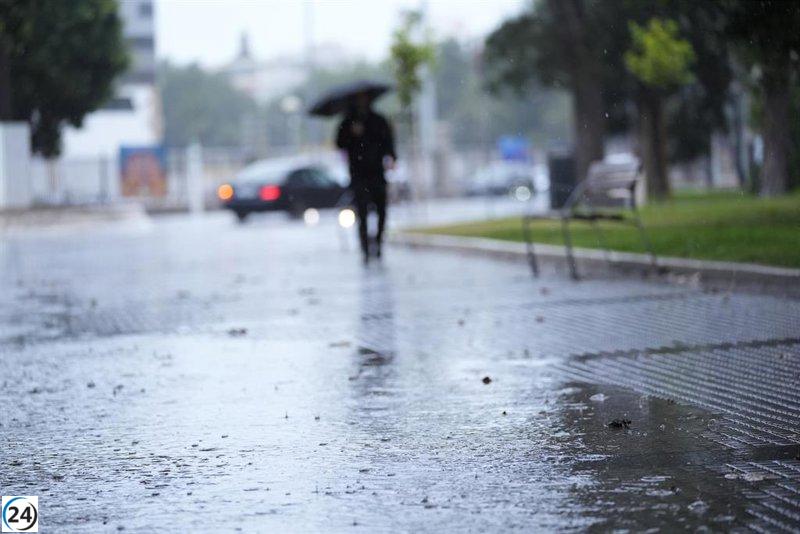 Lluvias torrenciales en Vallada: 23,6 l/m² en una hora y tormentas con granizo en el interior.