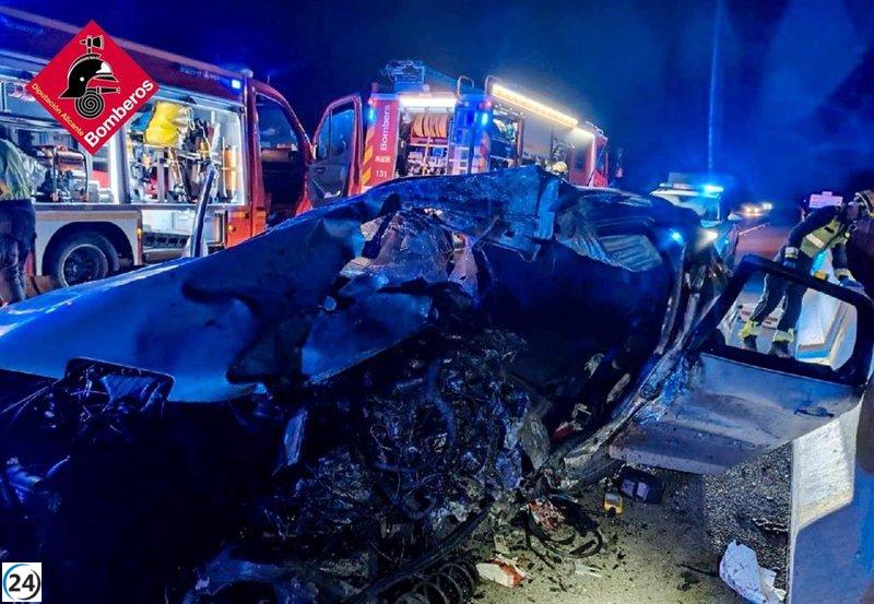 Tragedia en la N-332: un muerto y cuatro heridos tras choque múltiple en Benissa.