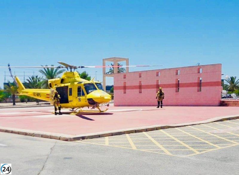Helicóptero salva a senderista en el Cabeçó d'Or, Busot.