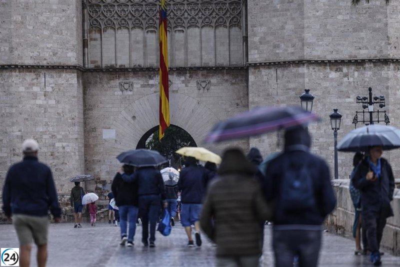 La Comunitat Valenciana observa un 9 d'Octubre atípico debido a la cancelación de eventos por lluvias intensas.