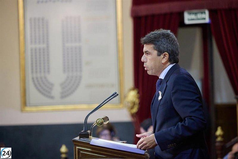 Mazón se ausenta de las celebraciones del Día de la Hispanidad en Madrid debido a la tormenta Alice.