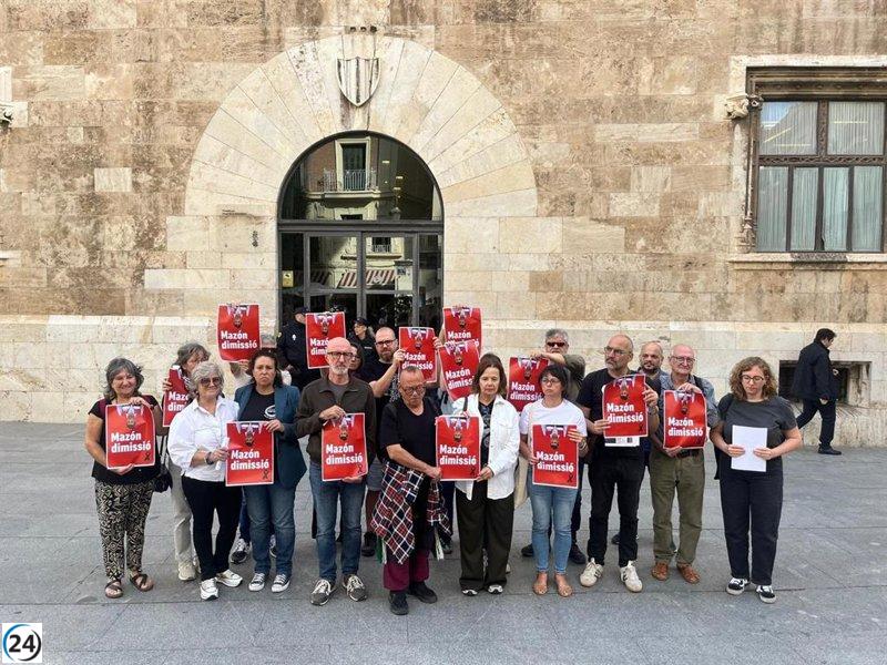 Protesta reivindica la renuncia de Mazón un año después de la dana: