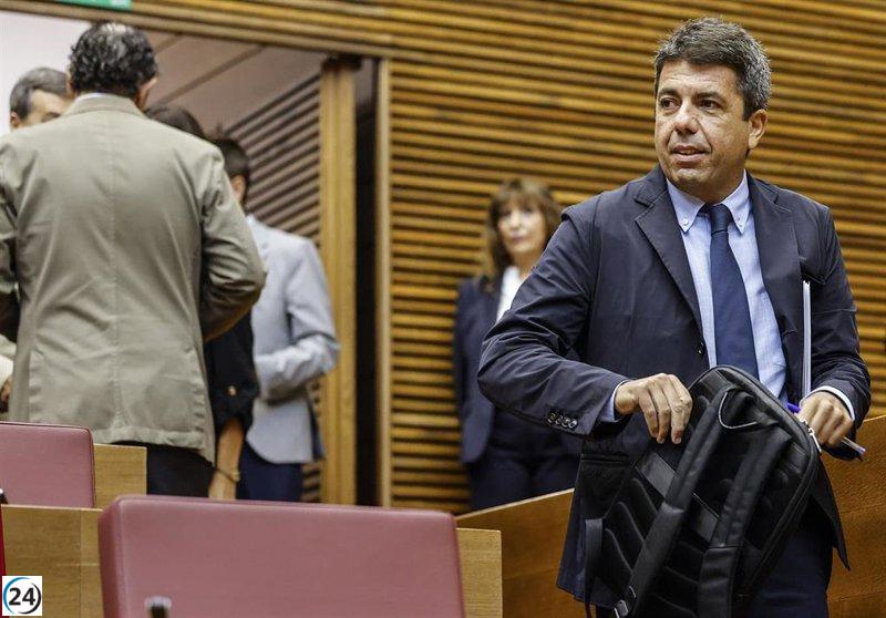 Mazón solicita su presencia en la comisión de Les Corts sobre la dana el martes próximo.