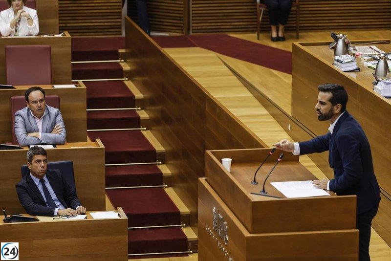 El PSPV acusa a Mazón de engaños y demanda al PP que lo despoje de su cargo.