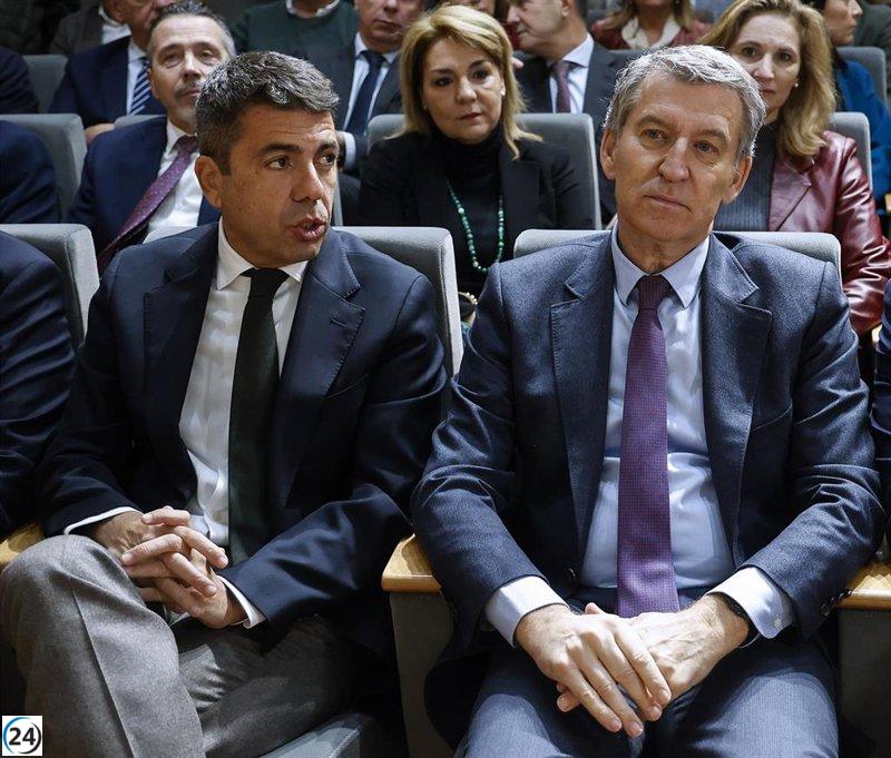 Feijóo entrega a la jueza sus mensajes con Mazón sobre la dana, confirma el PP.