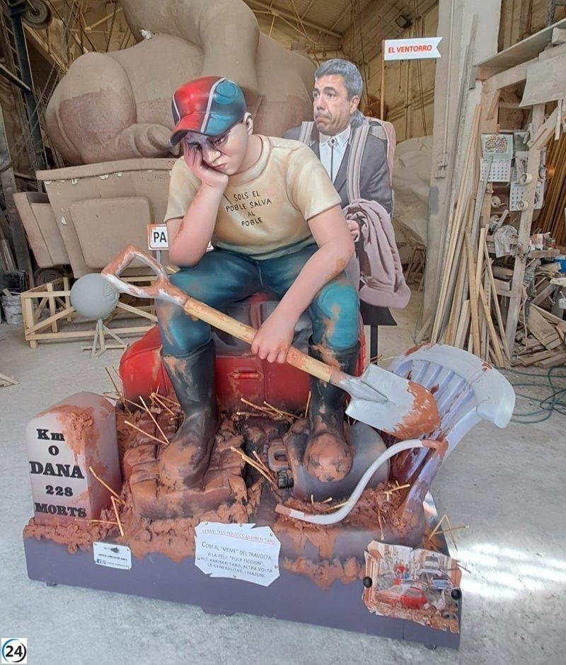 Artistas falleros critican la censura de la Diputación a una exposición en el MuVIM por un ninot de Mazón.
