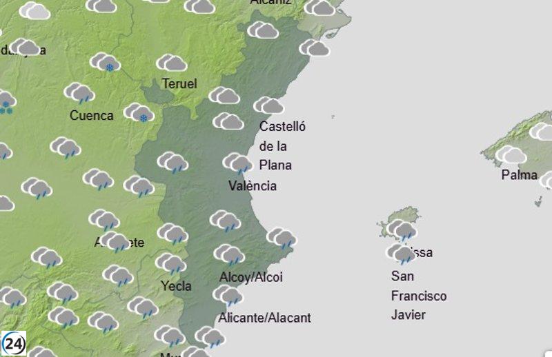 Reyes trae pronósticos de lluvia y nieve leve al interior de la Comunitat Valenciana.