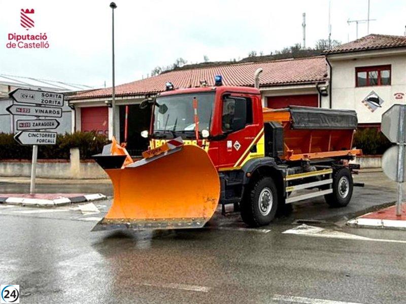 Emergencias levanta la alerta por nieve en Castellón y Rincón de Ademuz.
