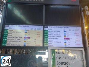 Huelga ferroviaria provoca caos en Cercanías de Valencia con cancelaciones y retrasos.