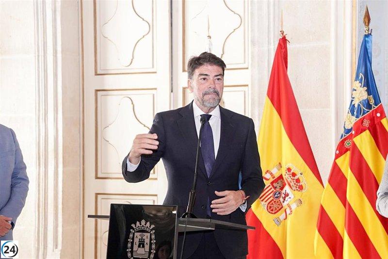 Barcala reafirma su compromiso como alcalde de Alicante en medio de la controversia por las viviendas sociales.