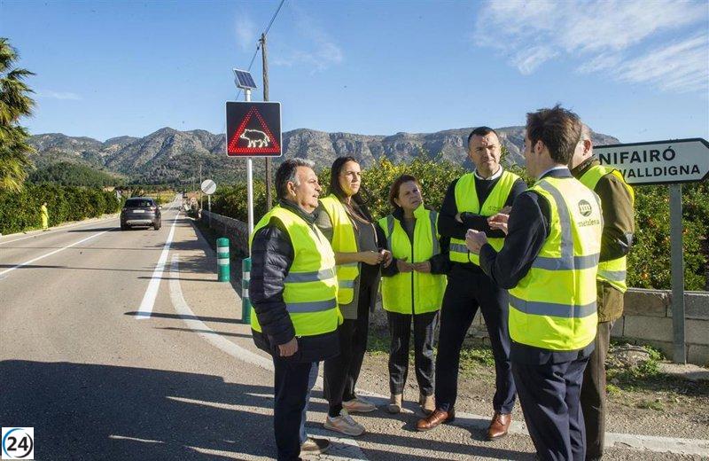 Valencia implementa tecnología avanzada para alertar sobre jabalíes en las carreteras.