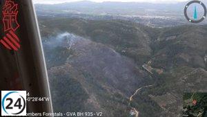 Incendio forestal en Genovés (Valencia)