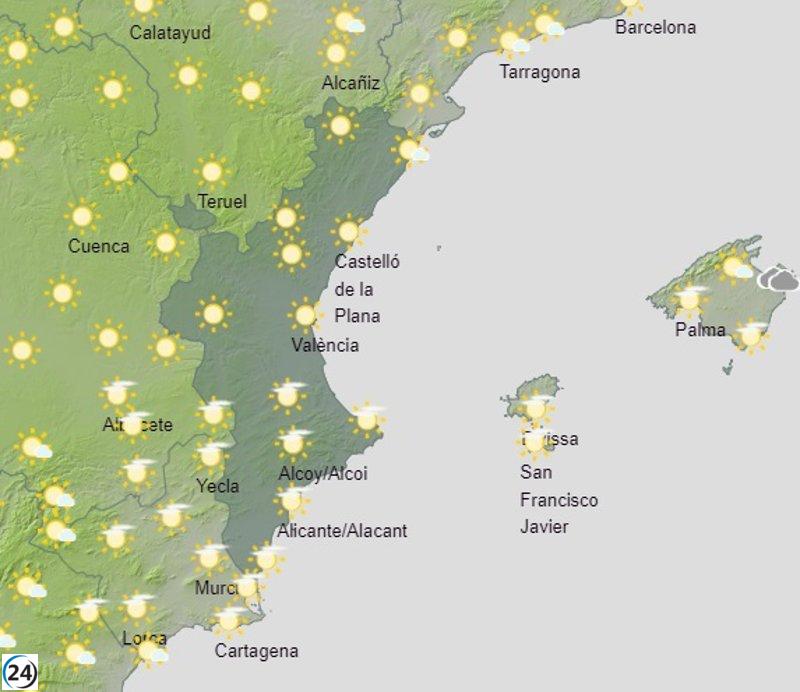 La Comunitat Valenciana tendrá temperaturas más frescas en el litoral y cielos despejados esta semana.