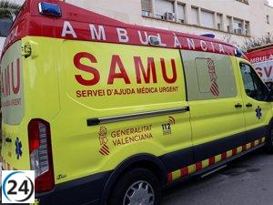 Hombre de 76 años cae del tercer piso de edificio en obras en l'Alfàs y resulta herido.