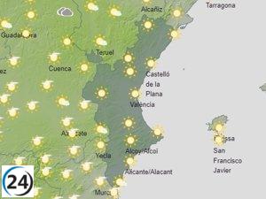 Fuertes vientos y probables tormentas en el interior de Castellón y Alicante el domingo.