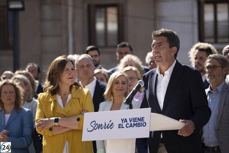 Mazón critica a Puig por buscar el empate en las elecciones y afirma que la elección es entre el PSOE y el agua.