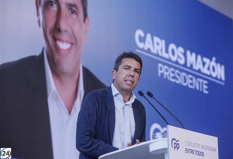 Mazón busca la presidencia y rechaza comparaciones con CyL.