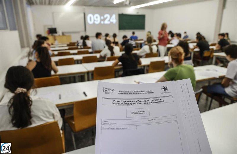 22.951 estudiantes valencianos se examinarán de la PAU la próxima semana.