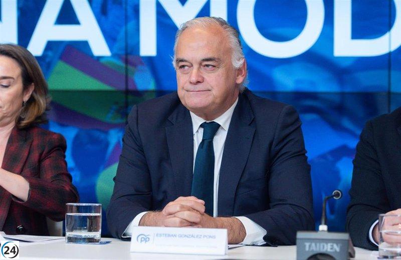 González Pons encabezará la lista del PP por Valencia en el 23J, Fabra liderará en Castellón y Montesinos en Alicante.