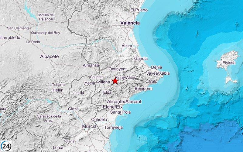 Un seísmo de 3,9 de magnitud sacude Banyeres de Mariola (Alicante)