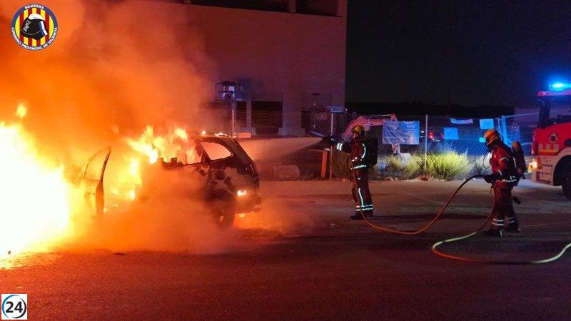 Incendio en área de servicio de Catarroja: Vehículo salvado