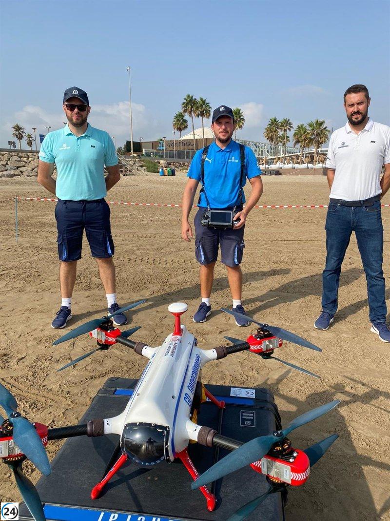 València implementa un programa piloto de drones para monitoreo y rescate en playas.