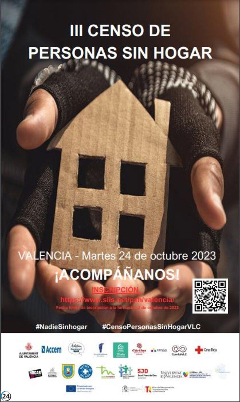 València implementará un nuevo Censo para Personas Sin Hogar con el fin de analizar la pobreza extrema en la ciudad