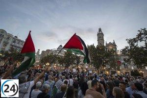 Manifestación en València en contra del supuesto 'apartheid' en Gaza y de las acusaciones de 