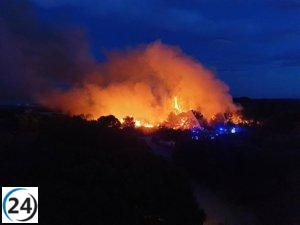 Grand despliegue de bomberos para frenar incendio en El Saler