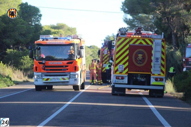 Éxito en extinguir el fuego en El Saler el sábado pasado.